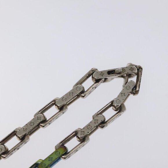 LOUIS VUITTON Monogram Collier Chain Necklace metal Rainbow - Picture 15 of 15